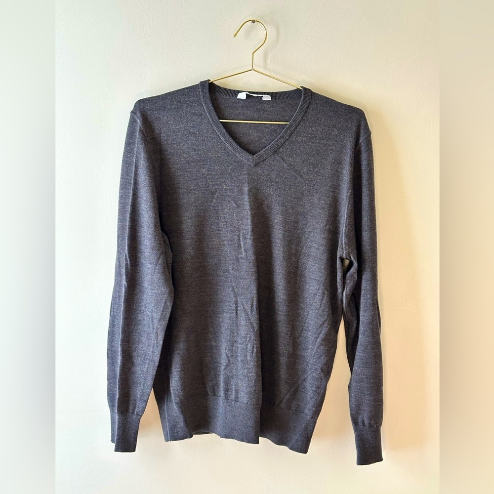 Everlane Large Charcoal Merino Sweater